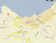 Wohnungen in Sorrento: Das orange Viereck zeigt die genaue Lage der Wohnungen Kalimera