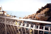 Amalfi Coast Accommodation: Sea-view from the small terrace of Ludovica Type D Accommodation along the Amalfi Coast